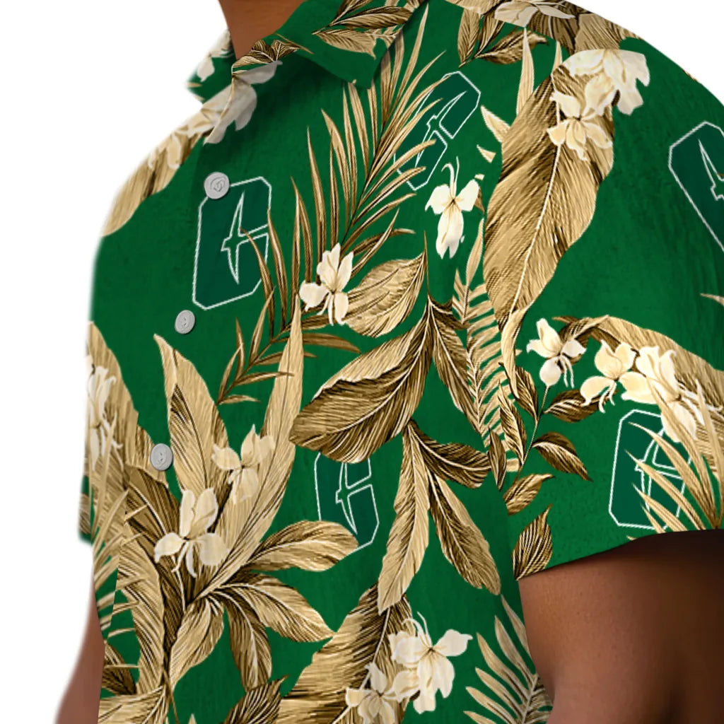 Charlotte 49ers Hawaiian Shirt - Palm Leaves | Moonbestprint