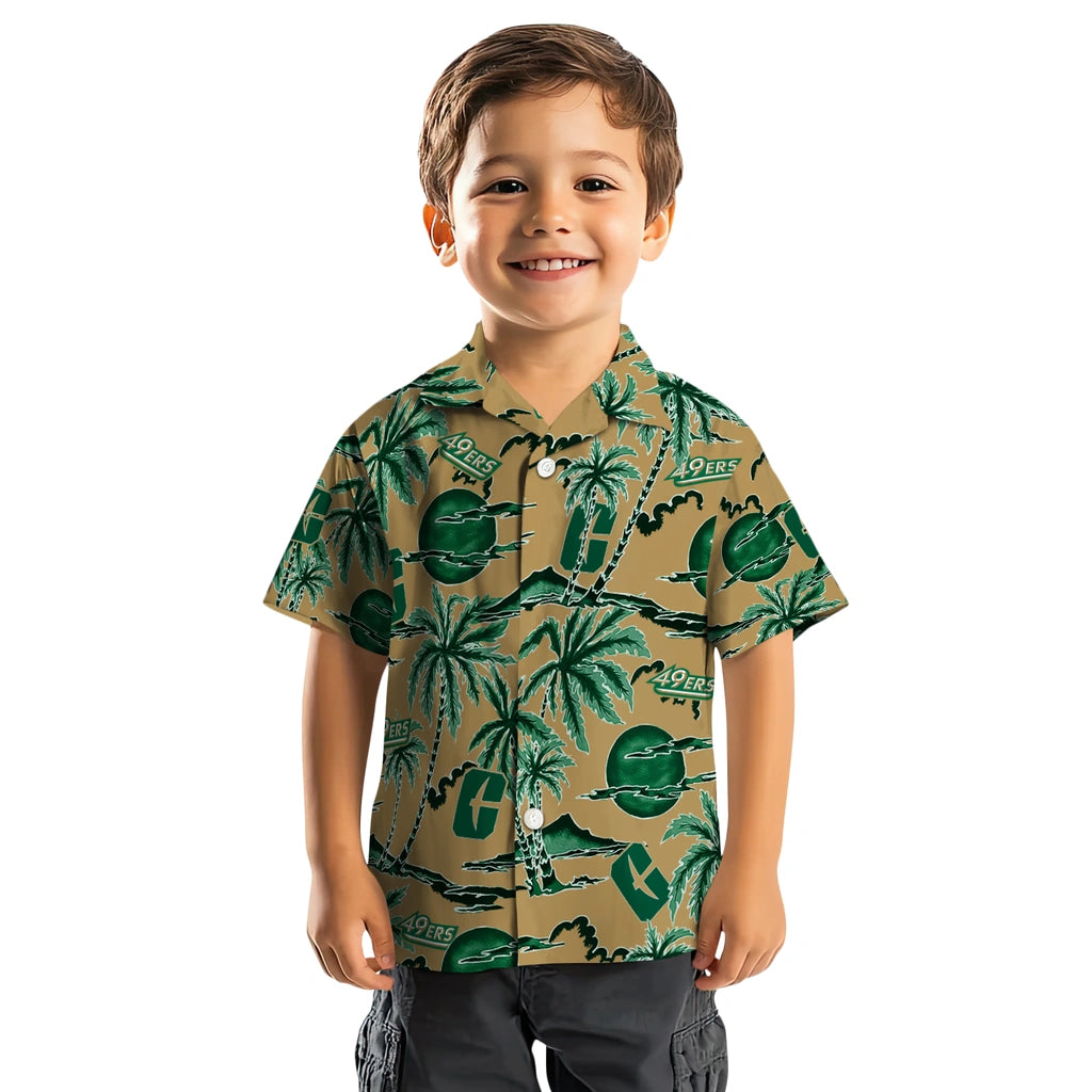 Charlotte 49ers Hawaiian Shirt - Palm Sunset | Moonbestprint