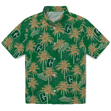 Charlotte 49ers Hawaiian Shirt - Palm Tree Motif | Moonbestprint
