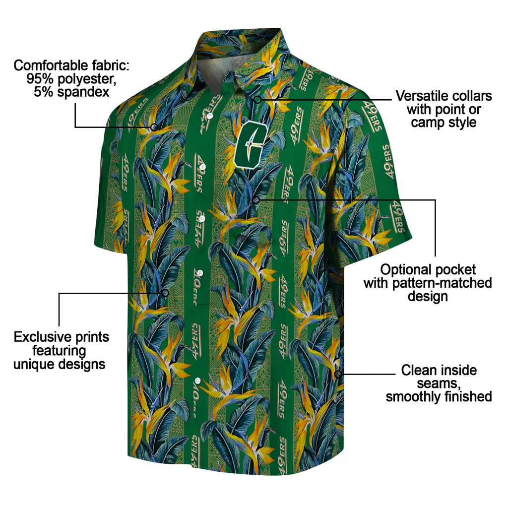 Charlotte 49ers Hawaiian Shirt - Paradise Vines | Moonbestprint