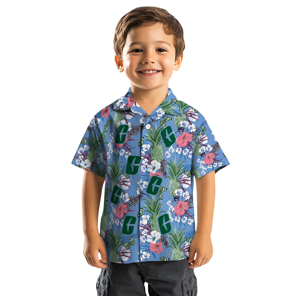 Charlotte 49ers Hawaiian Shirt - Pineapple Bouquet | Moonbestprint