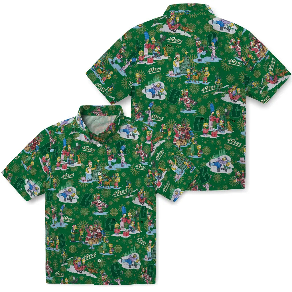Charlotte 49ers Hawaiian Shirt - Simpsons Christmas | Moonbestprint