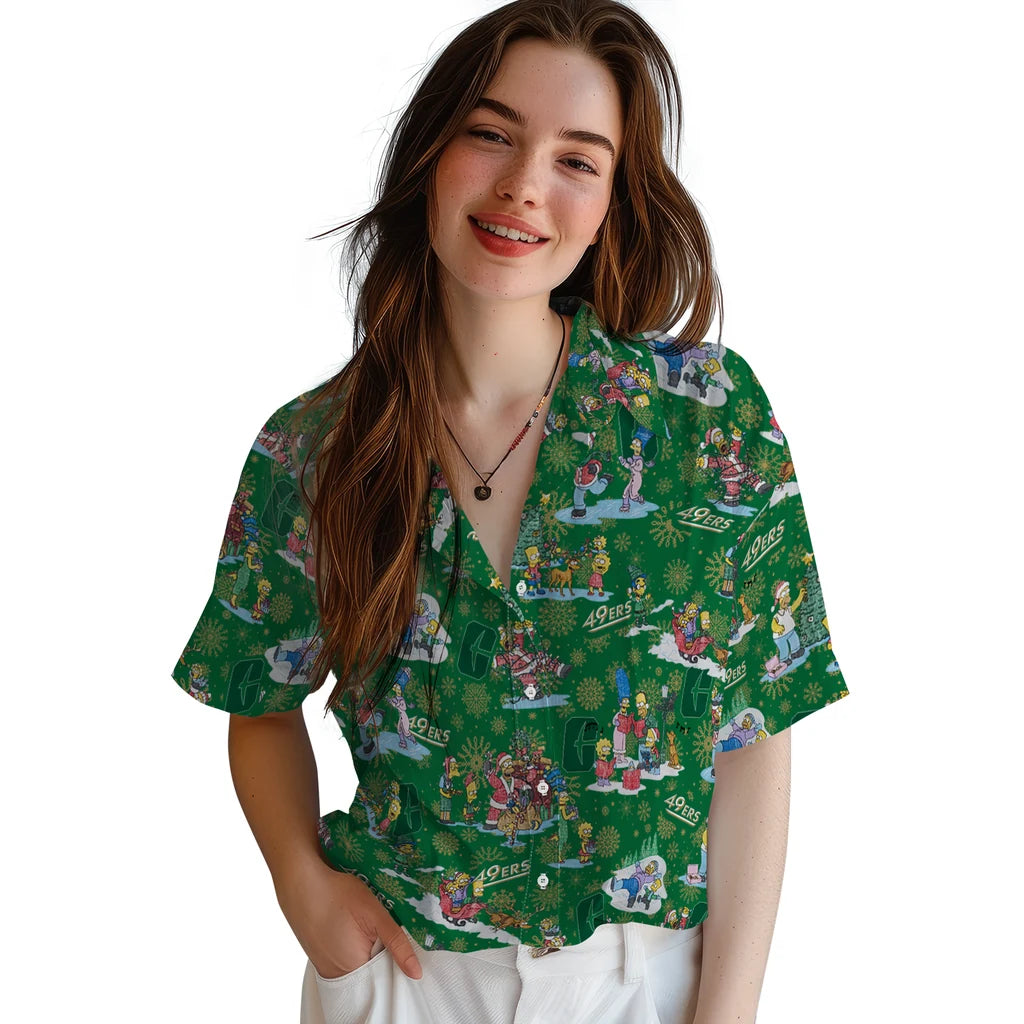 Charlotte 49ers Hawaiian Shirt - Simpsons Christmas | Moonbestprint