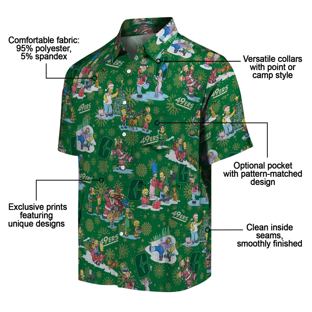 Charlotte 49ers Hawaiian Shirt - Simpsons Christmas | Moonbestprint