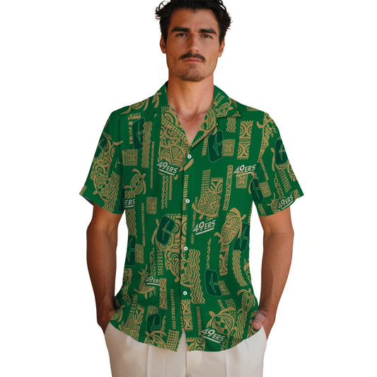 Charlotte 49ers Hawaiian Shirt - Turtle Lines | Moonbestprint