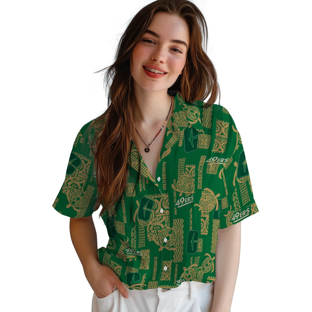 Charlotte 49ers Hawaiian Shirt - Turtle Lines | Moonbestprint