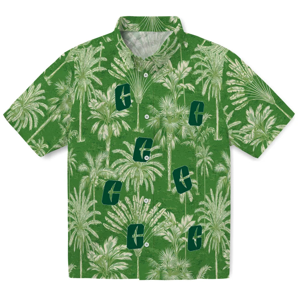 Charlotte 49ers Hawaiian Shirt - Vintage Palm Tree | Moonbestprint