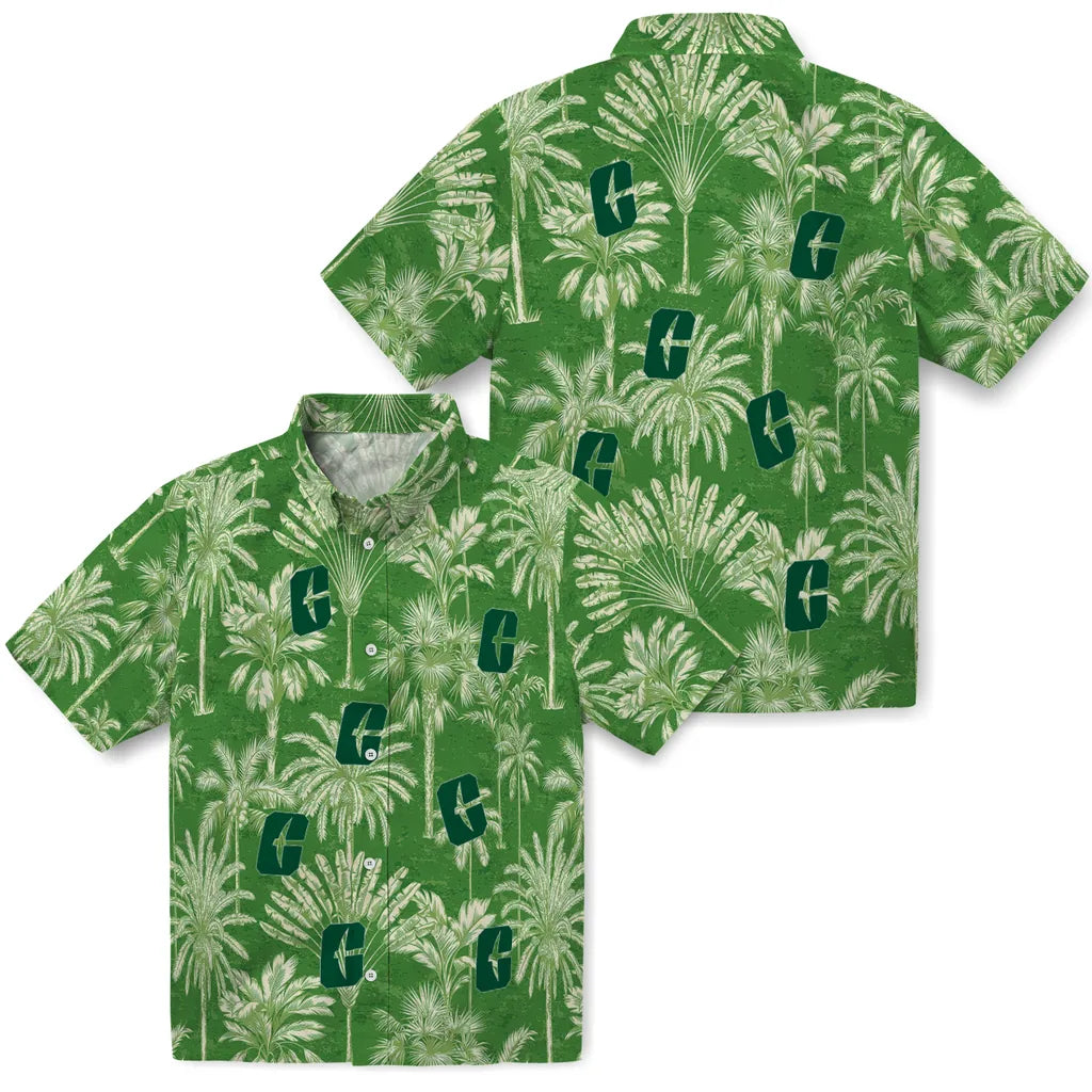 Charlotte 49ers Hawaiian Shirt - Vintage Palm Tree | Moonbestprint