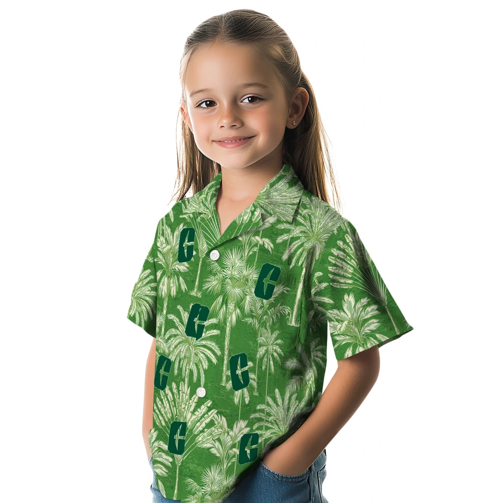 Charlotte 49ers Hawaiian Shirt - Vintage Palm Tree | Moonbestprint