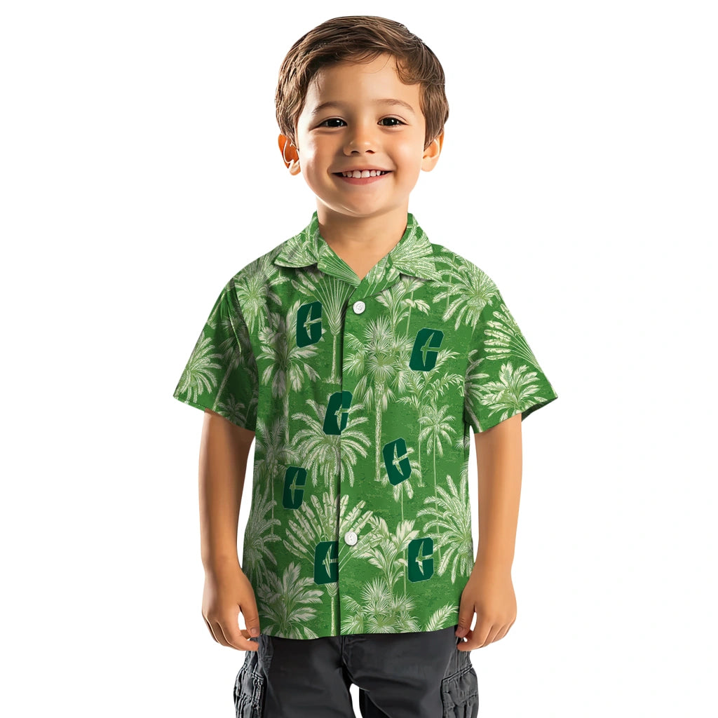 Charlotte 49ers Hawaiian Shirt - Vintage Palm Tree | Moonbestprint