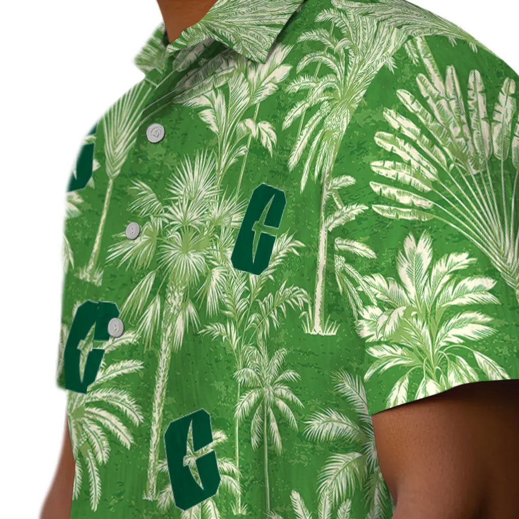 Charlotte 49ers Hawaiian Shirt - Vintage Palm Tree | Moonbestprint
