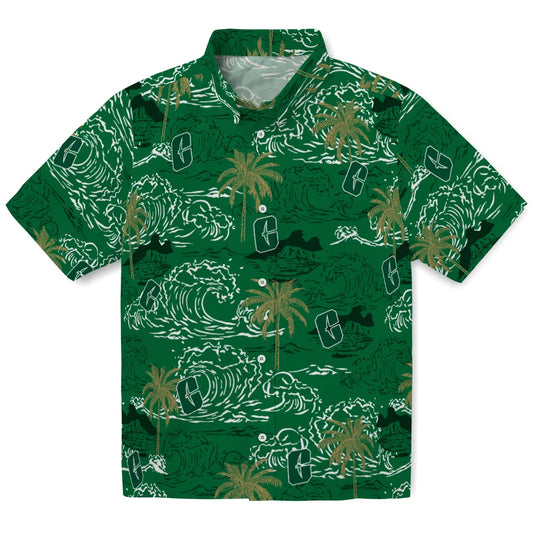 Charlotte 49ers Hawaiian Shirt - Wave Palm | Moonbestprint