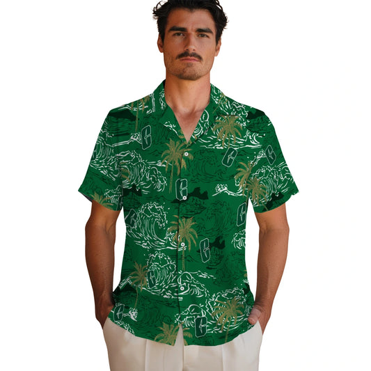 Charlotte 49ers Hawaiian Shirt - Wave Palm | Moonbestprint