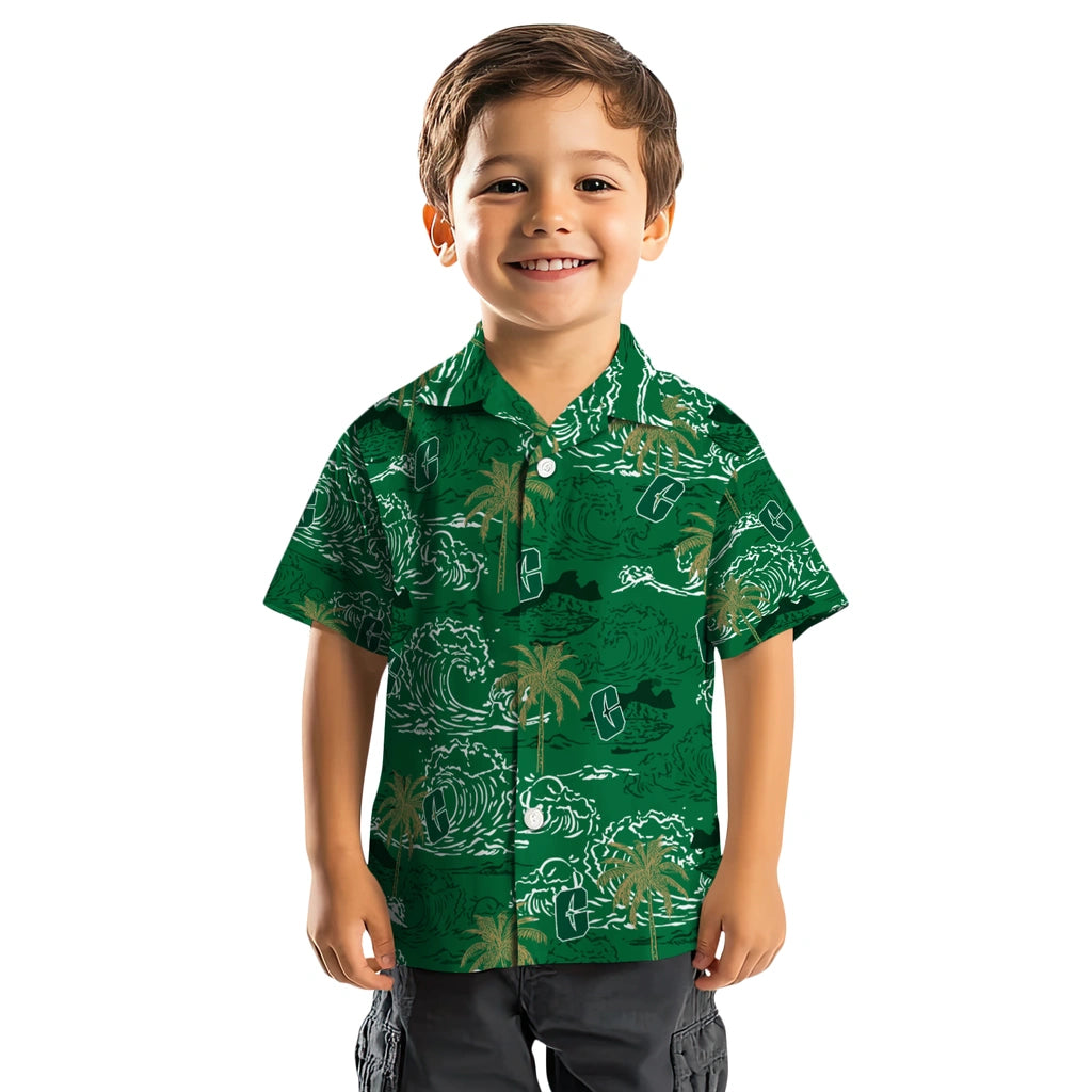 Charlotte 49ers Hawaiian Shirt - Wave Palm | Moonbestprint