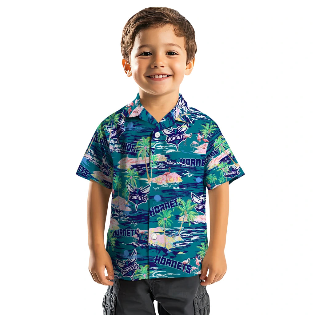 Charlotte Hornets Flamingo Retreat 2026 Hawaiian Shirt – Moonbestprint