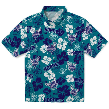 Charlotte Hornets Hibiscus Bloom Hawaiian Shirt – Moonbestprint