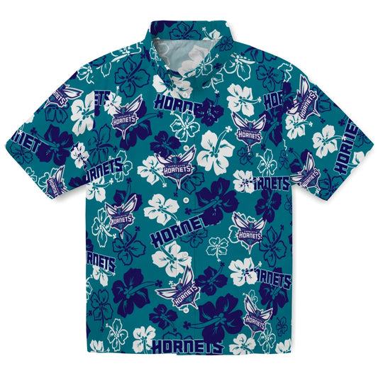 Charlotte Hornets Hibiscus Bloom Hawaiian Shirt – Moonbestprint