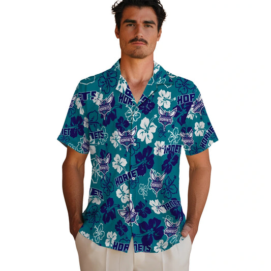 Charlotte Hornets Hibiscus Bloom Hawaiian Shirt – Moonbestprint