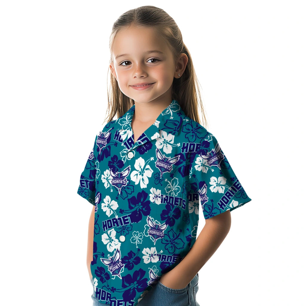 Charlotte Hornets Hibiscus Bloom Hawaiian Shirt – Moonbestprint