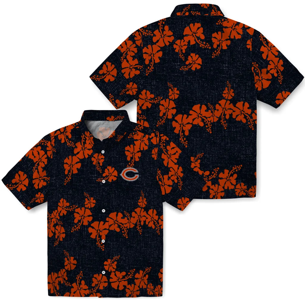 Chicago Bears Hawaiian Shirt - 50th State Flower | Moonbestprint