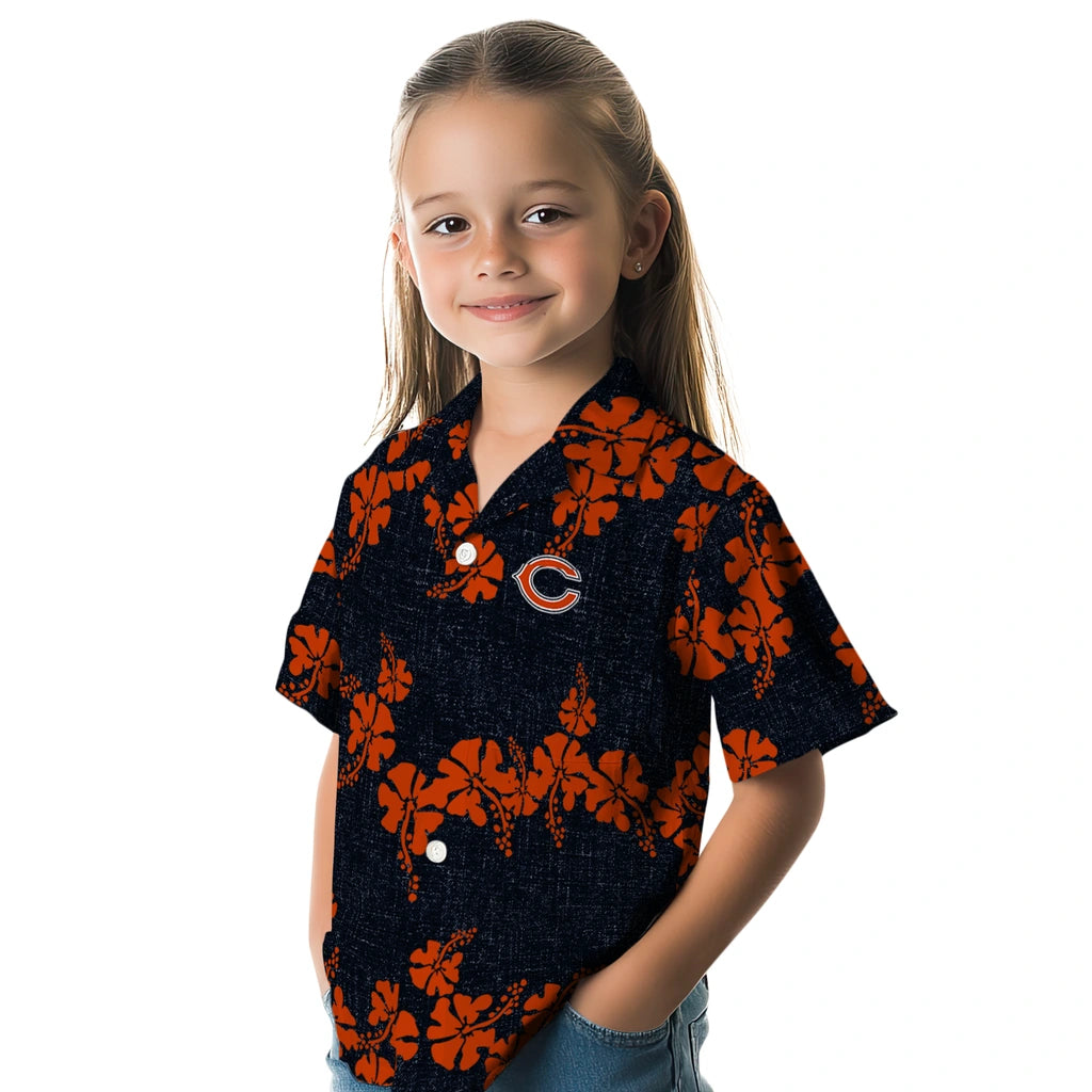Chicago Bears Hawaiian Shirt - 50th State Flower | Moonbestprint