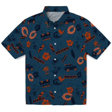 Chicago Bears Hawaiian Shirt - Beach Vibe | Moonbestprint