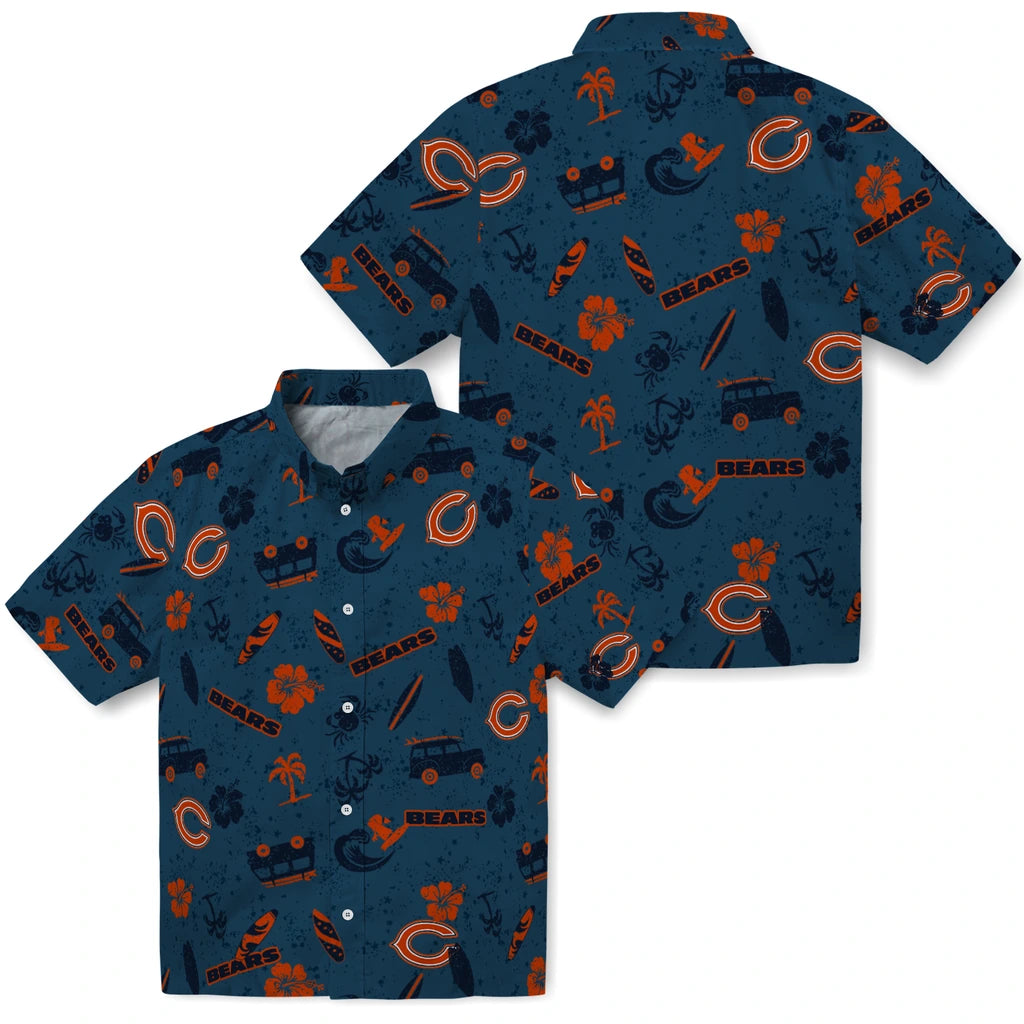 Chicago Bears Hawaiian Shirt - Beach Vibe | Moonbestprint