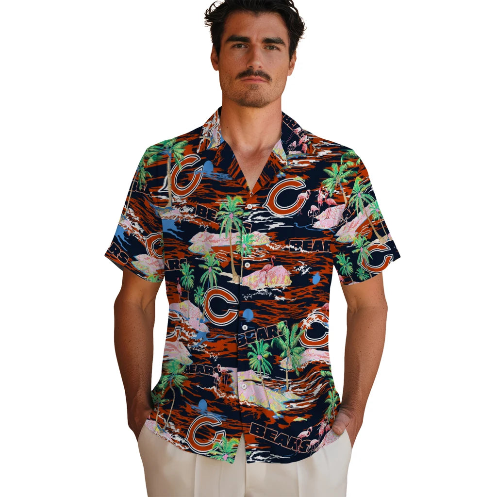 Chicago Bears Flamingo Retreat 2026 Hawaiian Shirt – Moonbestprint