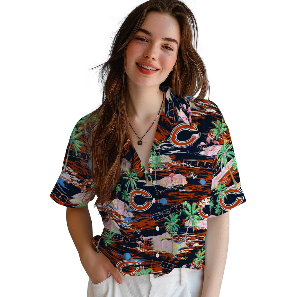 Chicago Bears Flamingo Retreat 2026 Hawaiian Shirt – Moonbestprint