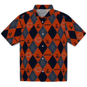 Chicago Bears Hawaiian Shirt - Golfing Plaid | Moonbestprint