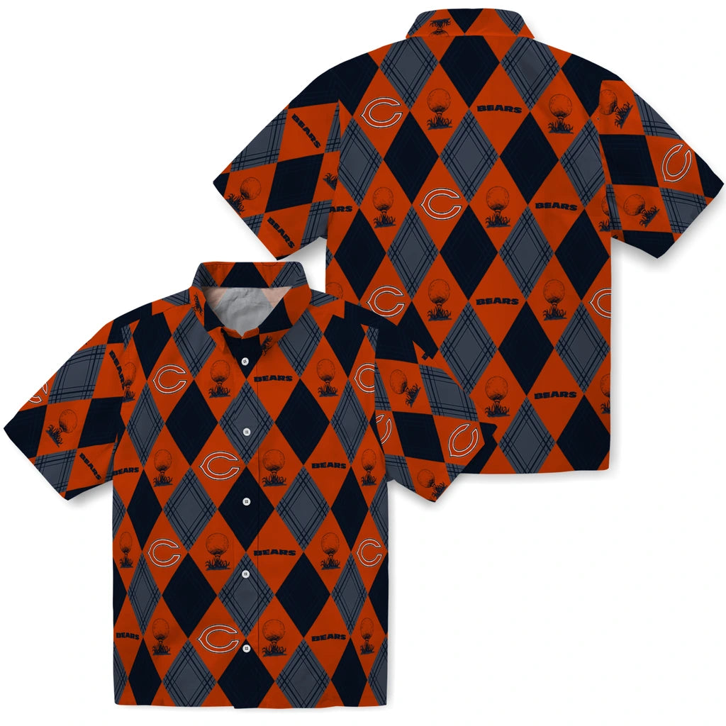 Chicago Bears Hawaiian Shirt - Golfing Plaid | Moonbestprint