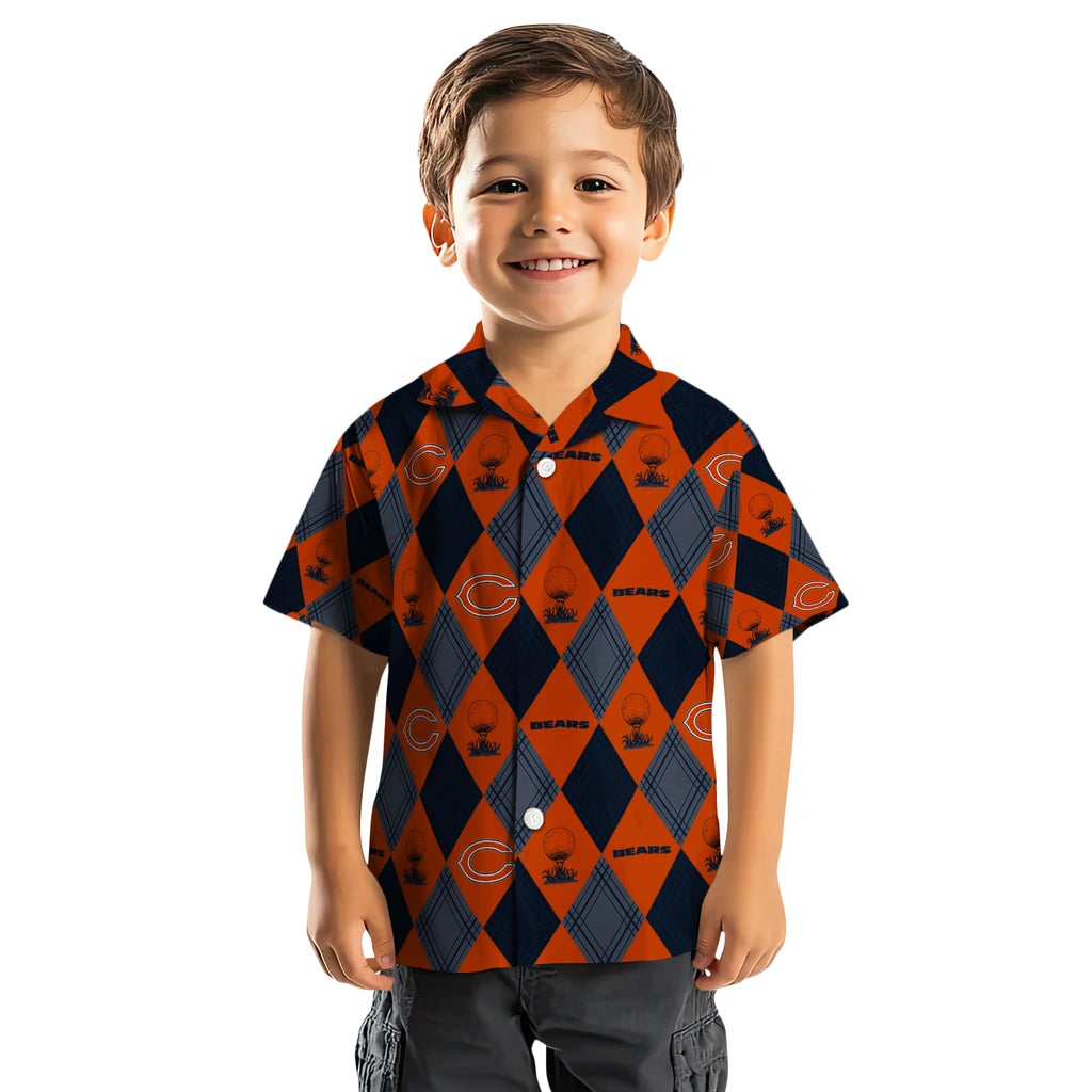 Chicago Bears Hawaiian Shirt - Golfing Plaid | Moonbestprint