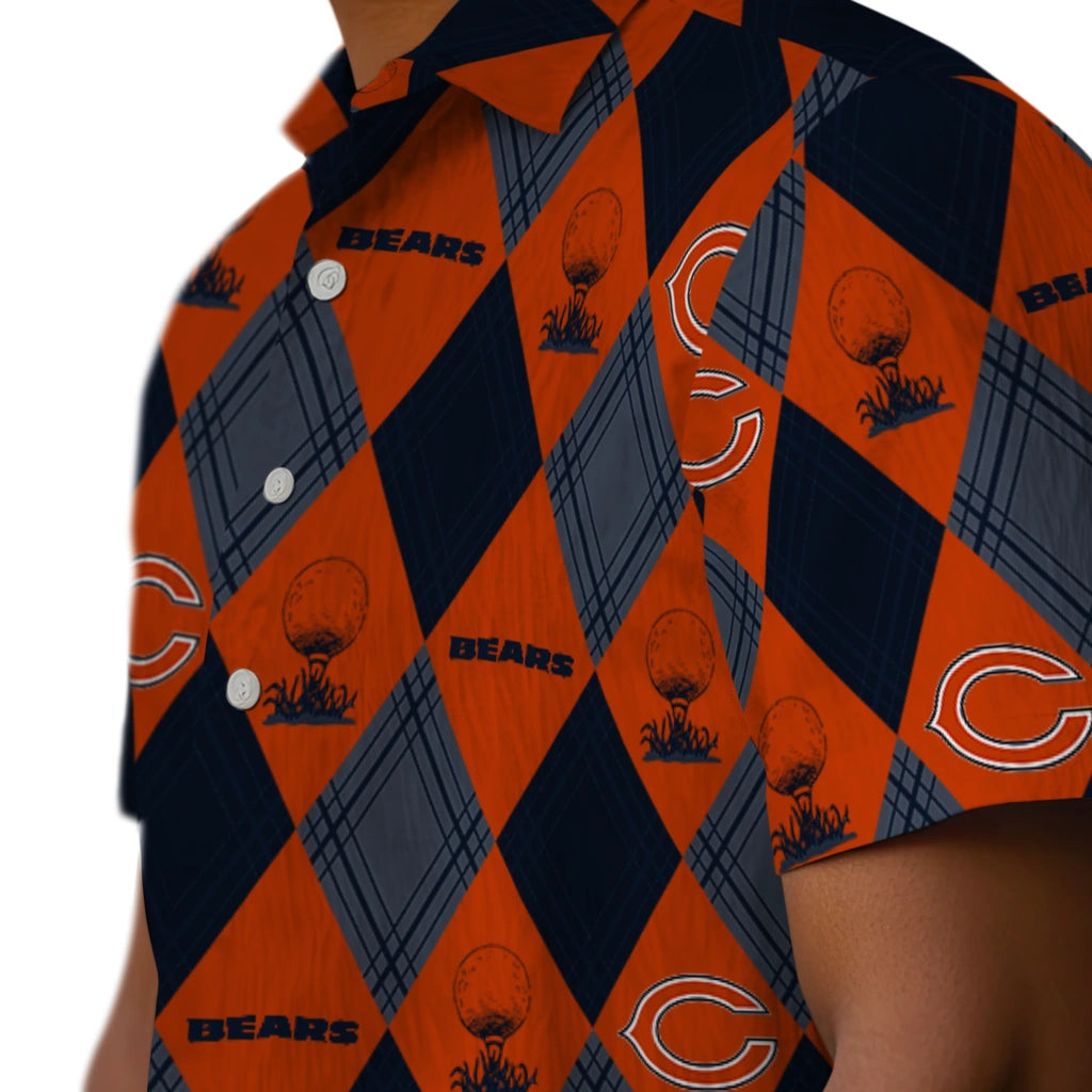 Chicago Bears Hawaiian Shirt - Golfing Plaid | Moonbestprint
