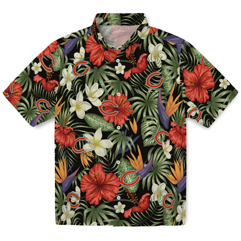 Chicago Bears Hawaiian Shirt - Hawaii Floral Hibiscus | Moonbestprint