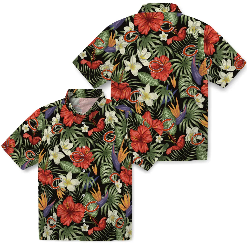 Chicago Bears Hawaiian Shirt - Hawaii Floral Hibiscus | Moonbestprint