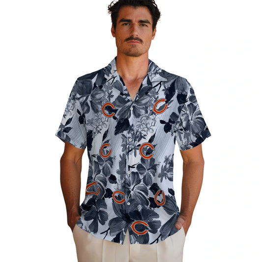 Chicago Bears Hawaiian Shirt - Hibiscus Arrangement | Moonbestprint