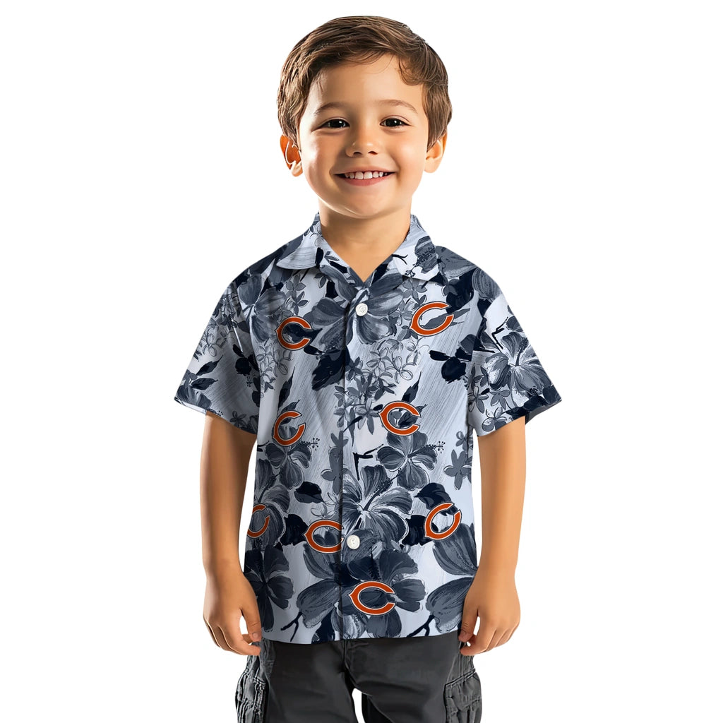 Chicago Bears Hawaiian Shirt - Hibiscus Arrangement | Moonbestprint