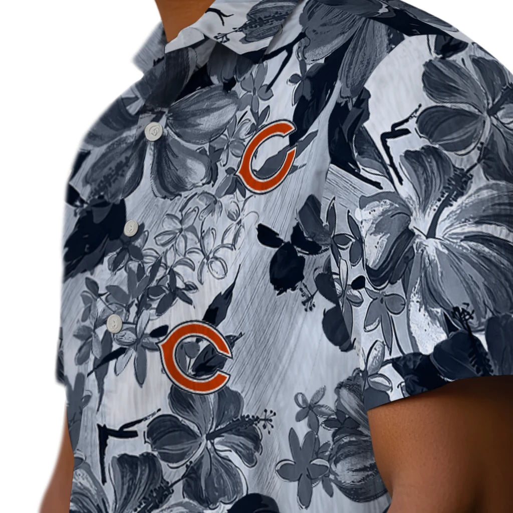 Chicago Bears Hawaiian Shirt - Hibiscus Arrangement | Moonbestprint