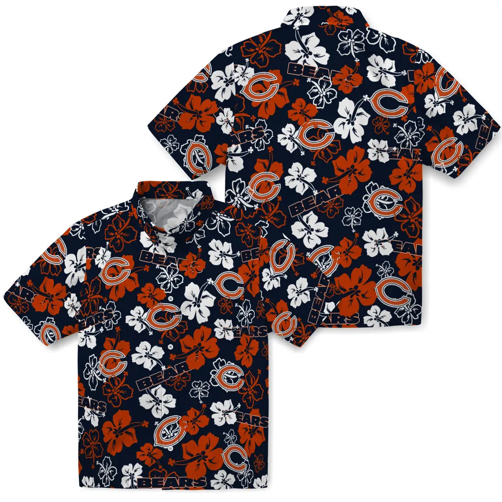 Chicago Bears Hibiscus Bloom Hawaiian Shirt – Moonbestprint