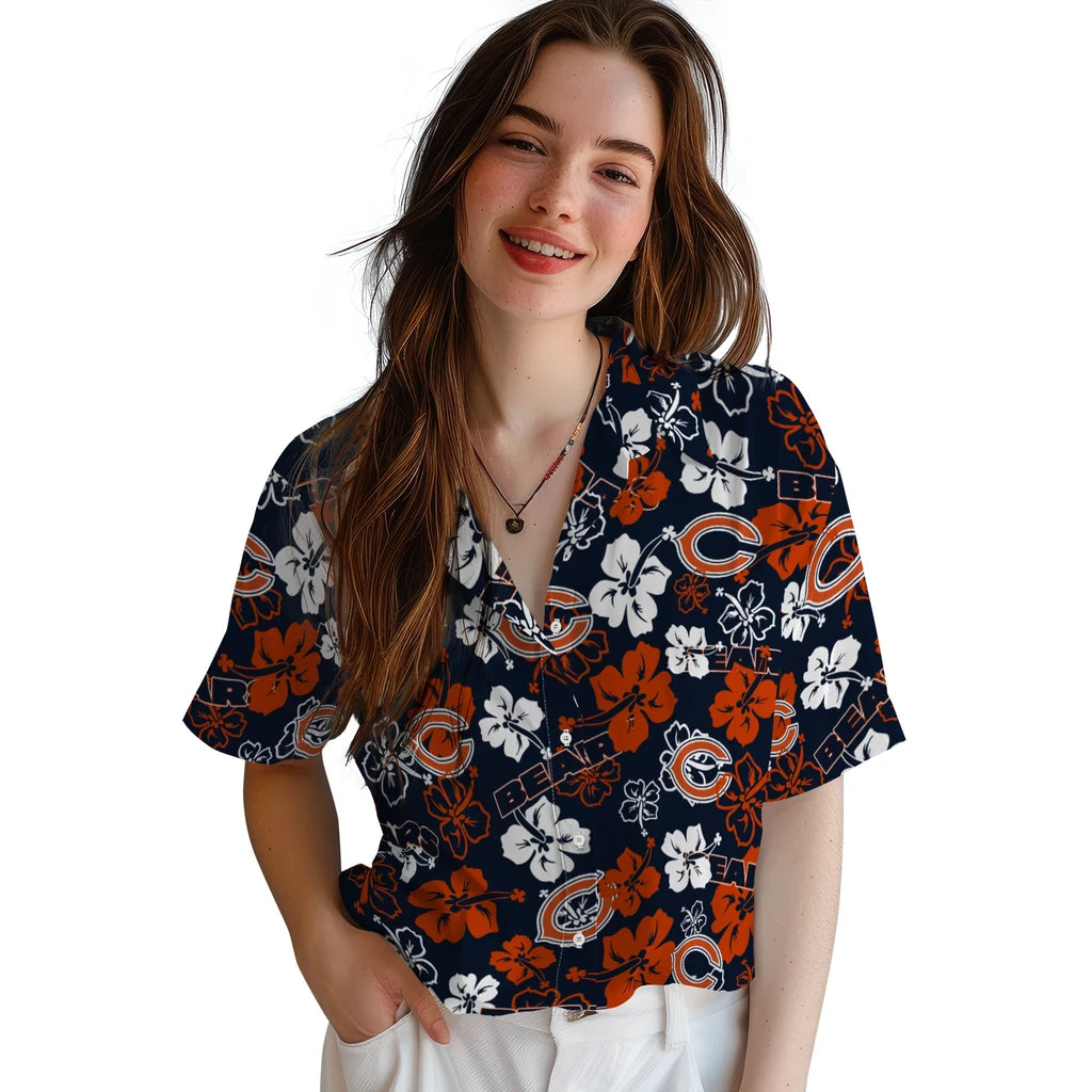 Chicago Bears Hibiscus Bloom Hawaiian Shirt – Moonbestprint