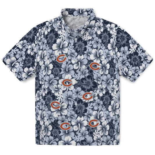 Chicago Bears Hawaiian Shirt - Hibiscus Blooms | Moonbestprint