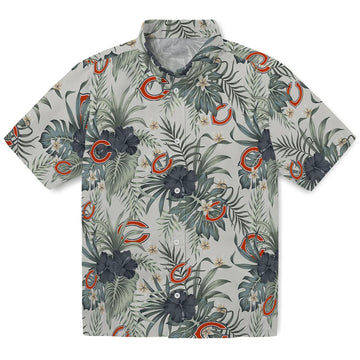 Chicago Bears Hawaiian Shirt - Hibiscus Designs | Moonbestprint