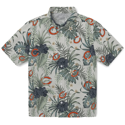 Chicago Bears Hawaiian Shirt - Hibiscus Designs | Moonbestprint
