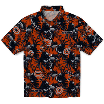 Chicago Bears Hawaiian Shirt - Hibiscus Exotic | Moonbestprint