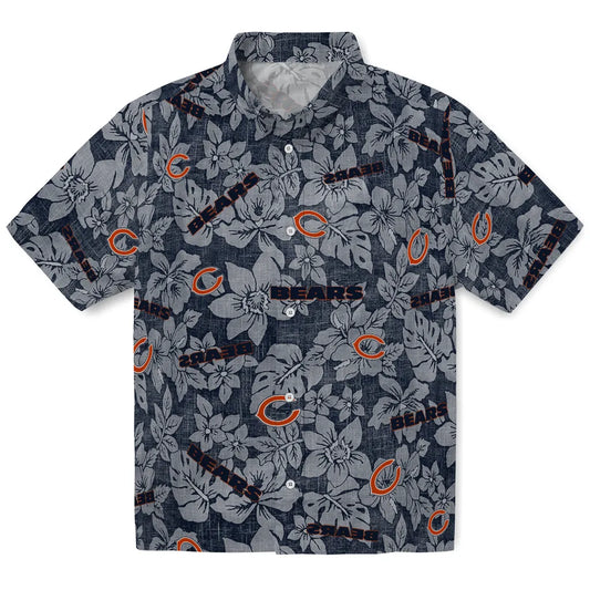 Chicago Bears Hawaiian Shirt - Hibiscus Oasis | Moonbestprint