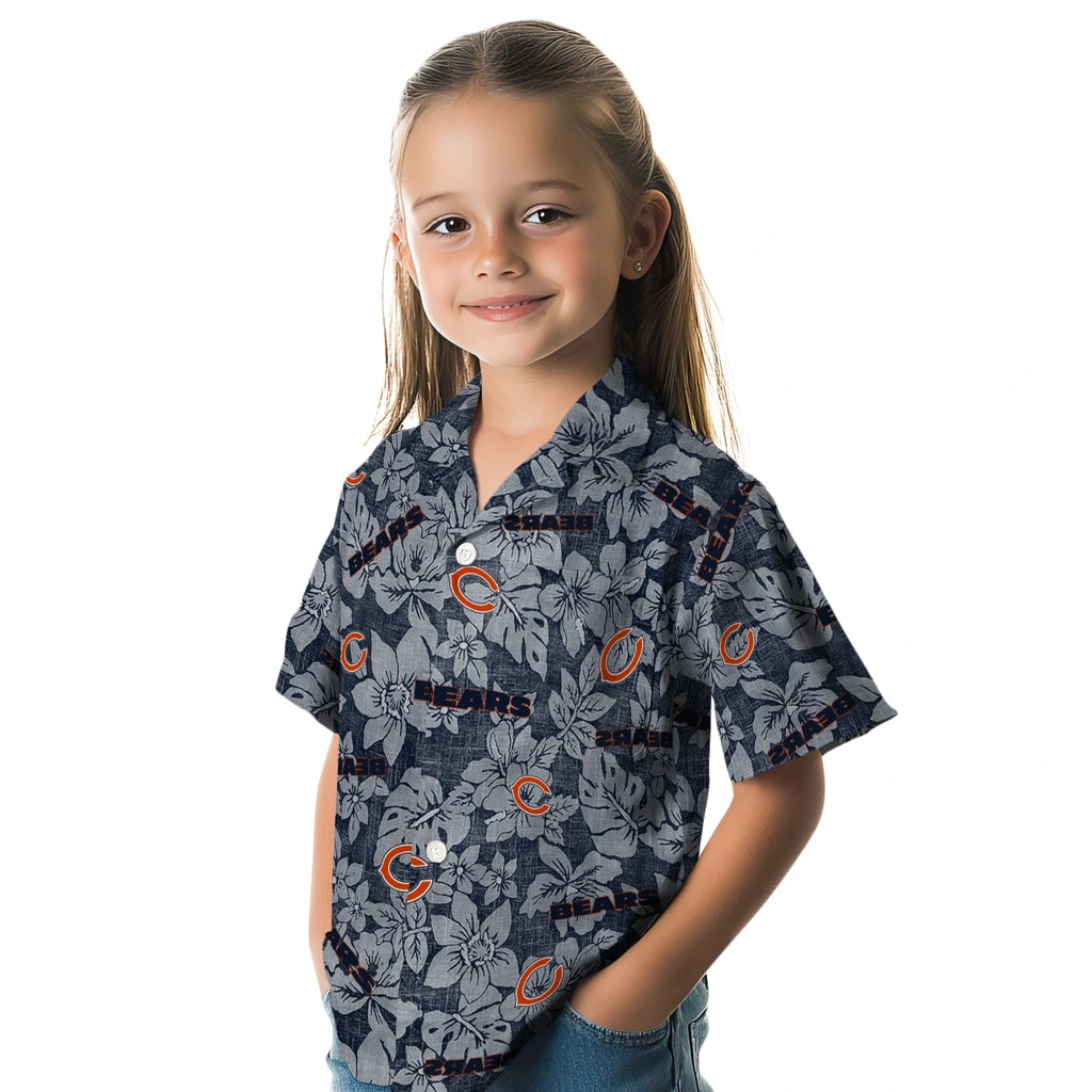 Chicago Bears Hawaiian Shirt - Hibiscus Oasis | Moonbestprint