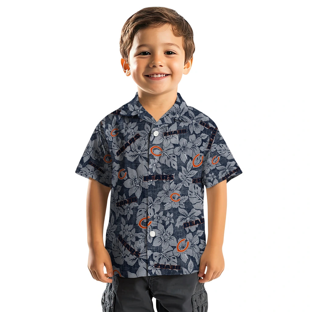 Chicago Bears Hawaiian Shirt - Hibiscus Oasis | Moonbestprint