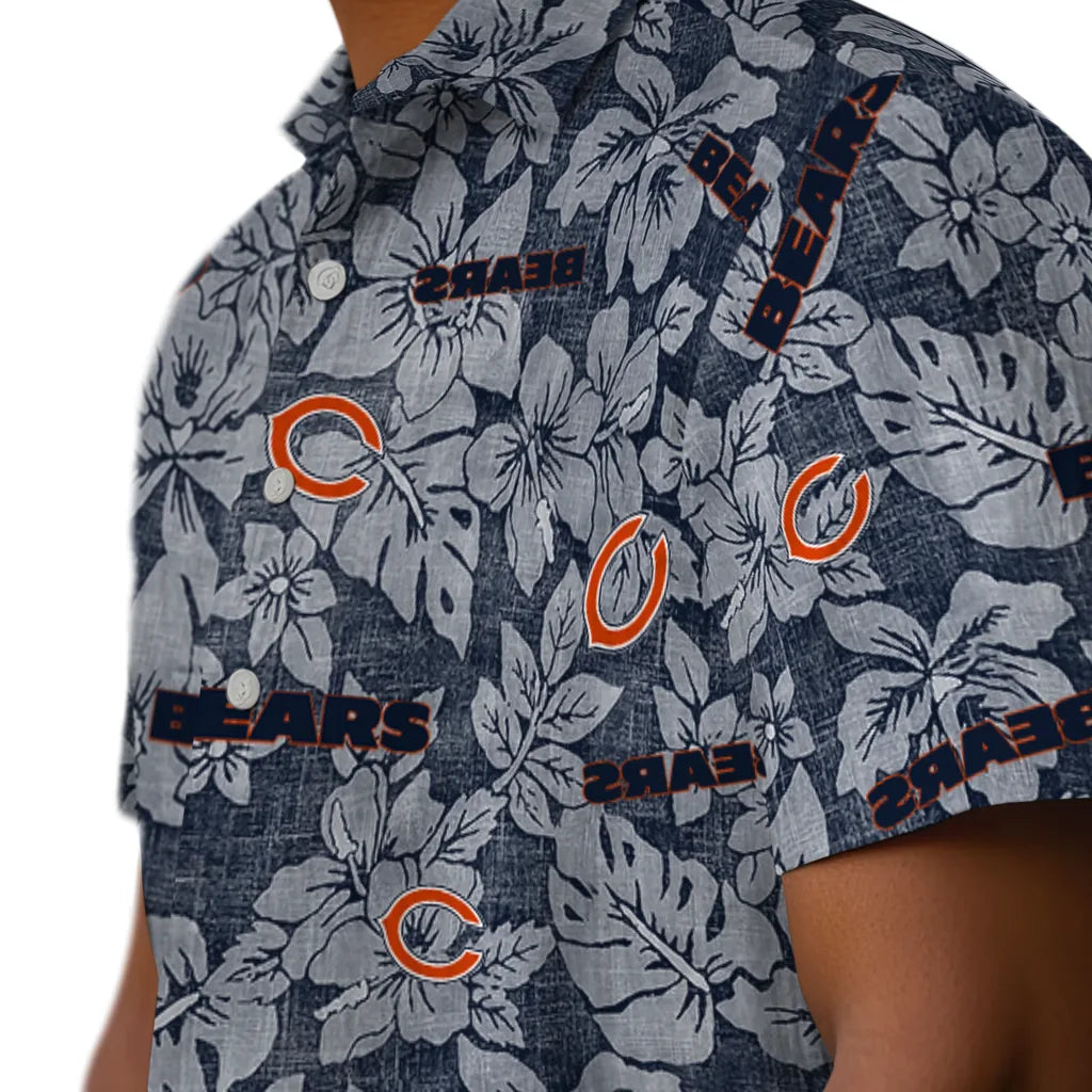 Chicago Bears Hawaiian Shirt - Hibiscus Oasis | Moonbestprint