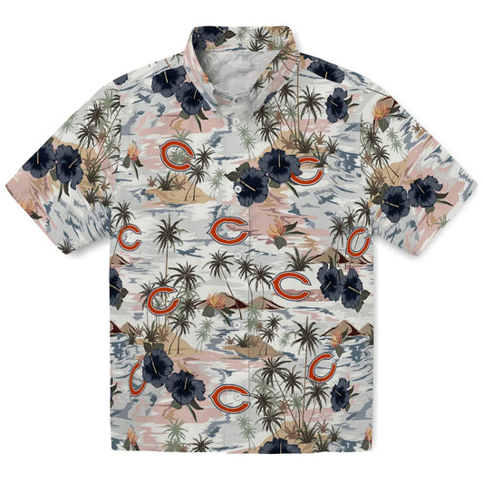 Chicago Bears Hawaiian Shirt - Hibiscus Seaside | Moonbestprint