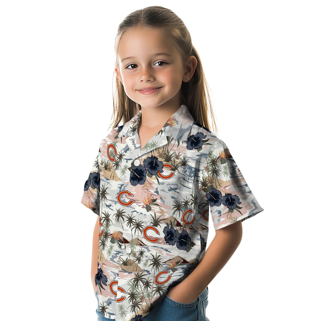 Chicago Bears Hawaiian Shirt - Hibiscus Seaside | Moonbestprint
